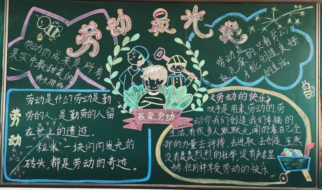 用黑板描绘劳动故事,一起参与沪上16区黑板报