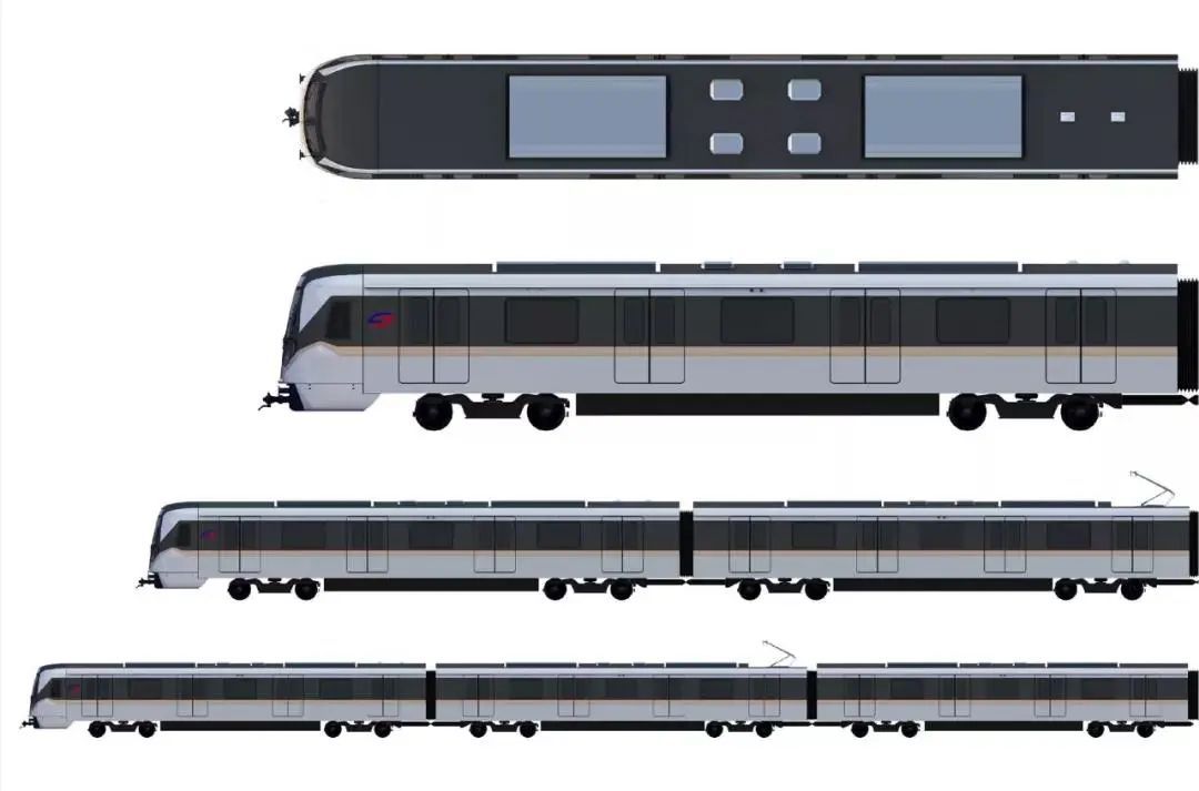 车厢内部,车辆选用dc1500v供电的6辆编组b型车,共6节车厢,232个座位