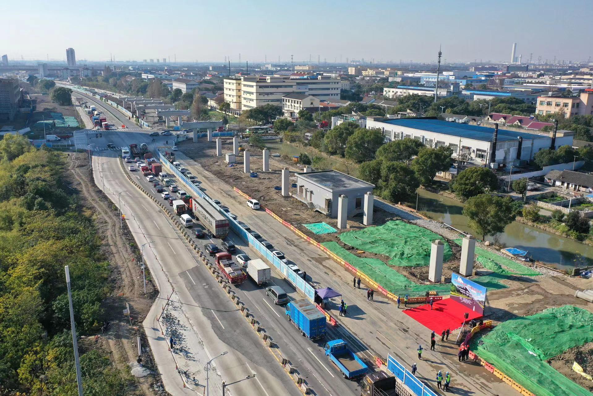 大叶公路城区段高架桥正式开启预制拼装施工