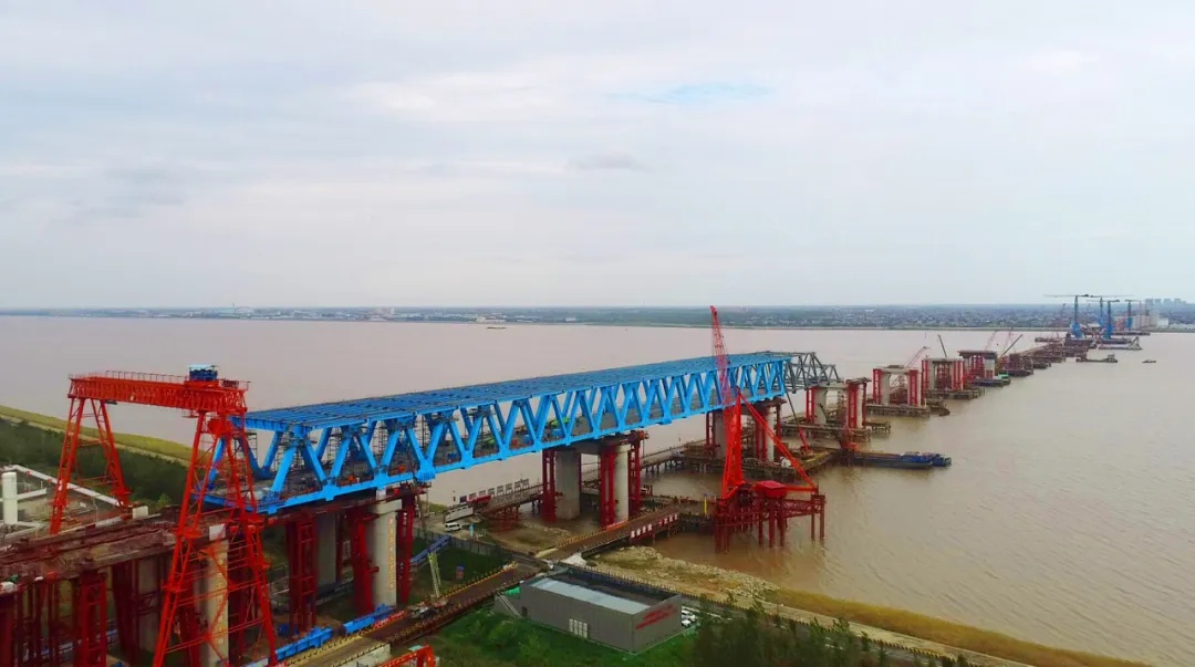 浙江：甬舟铁路富翅门公铁两用大桥建设有序推进