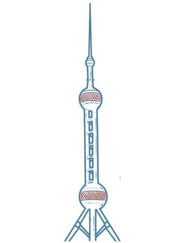 东方明珠广播电视塔:位于浦东陆家嘴,塔高约468米1995年投入使用