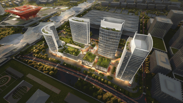 世博区域新项目开工!总建筑面积超31万㎡,拥有两家星级酒店及多栋办公楼