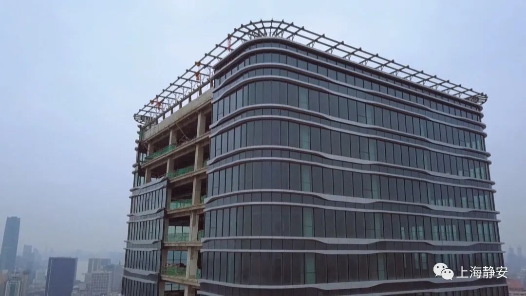42层、高达200米!静安这栋新建大楼外立面幕墙已基本完工→