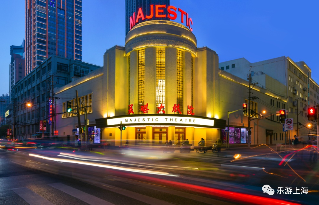 美琪大戏院正面夜景上海国际舞蹈中心剧场上海国际舞蹈中心剧场正面