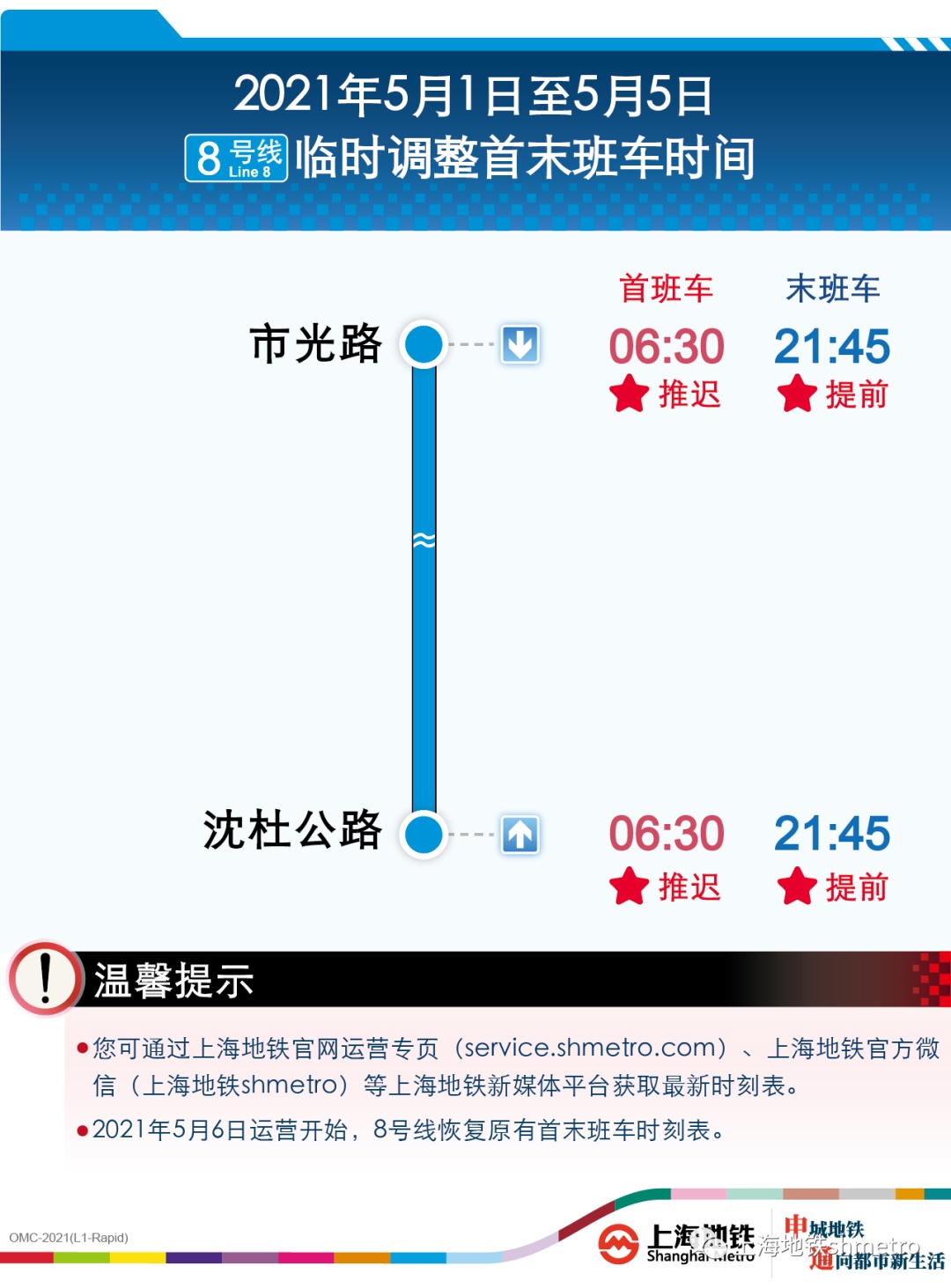 5月5日,在2號線虹橋火車站末班車後定點加開的基礎上,10號線虹橋火車