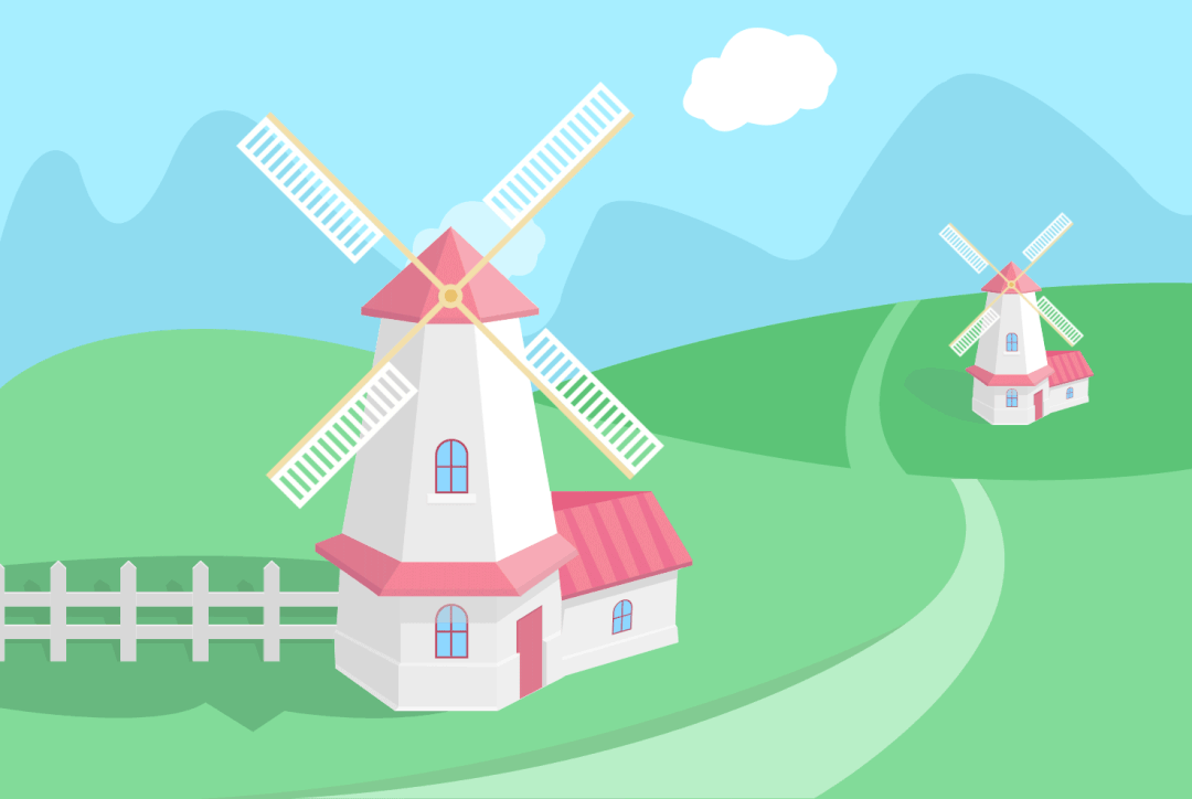 风车和八仙花很配哦