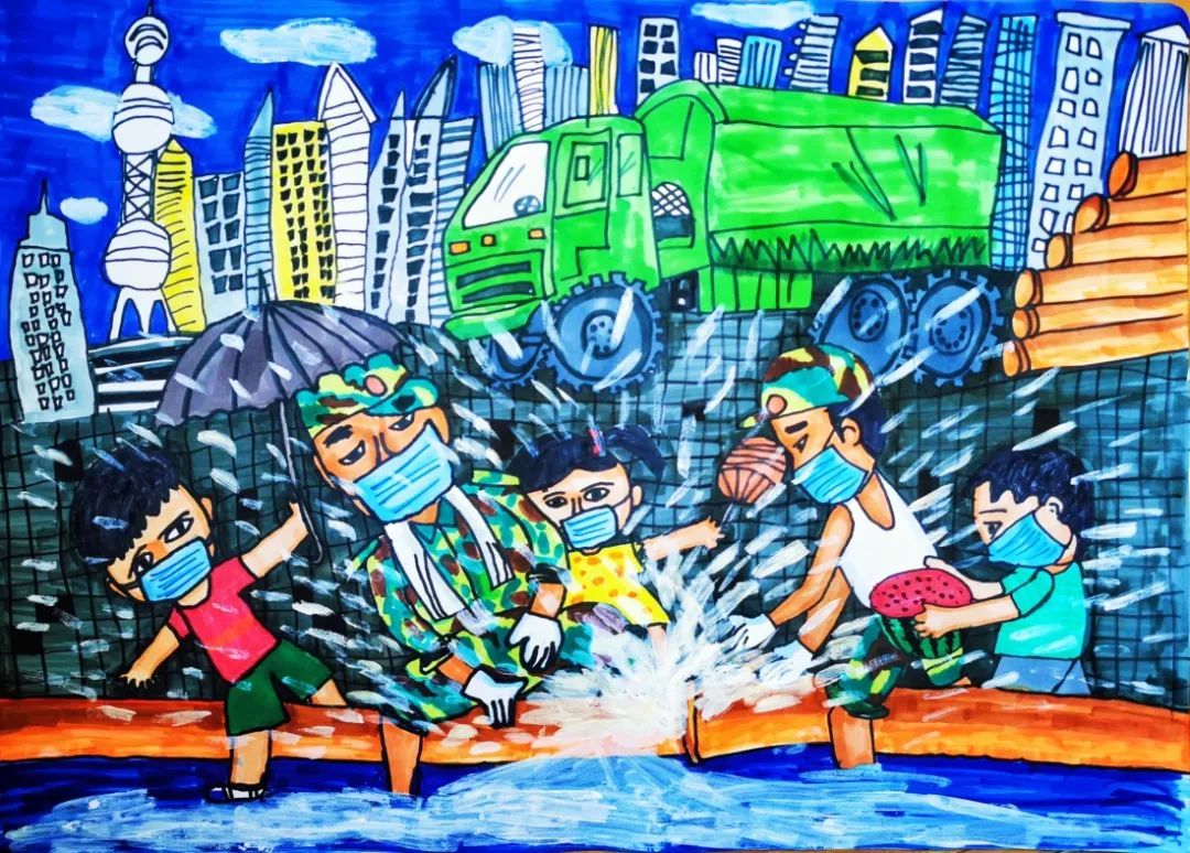 围观!"红心向党,情系民防"松江民防主题艺术作品上线啦