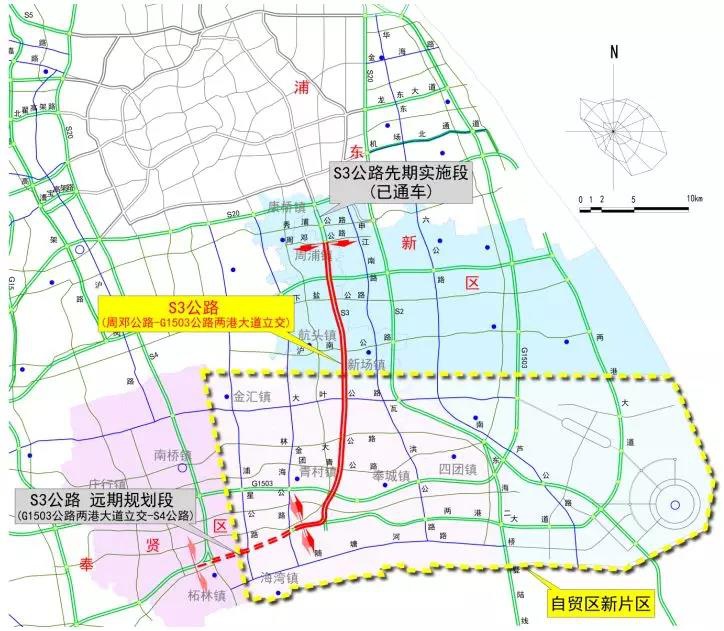 重要節點 目前s3奉賢段 下部結構完成近 37% 其中南奉公路到航塘港