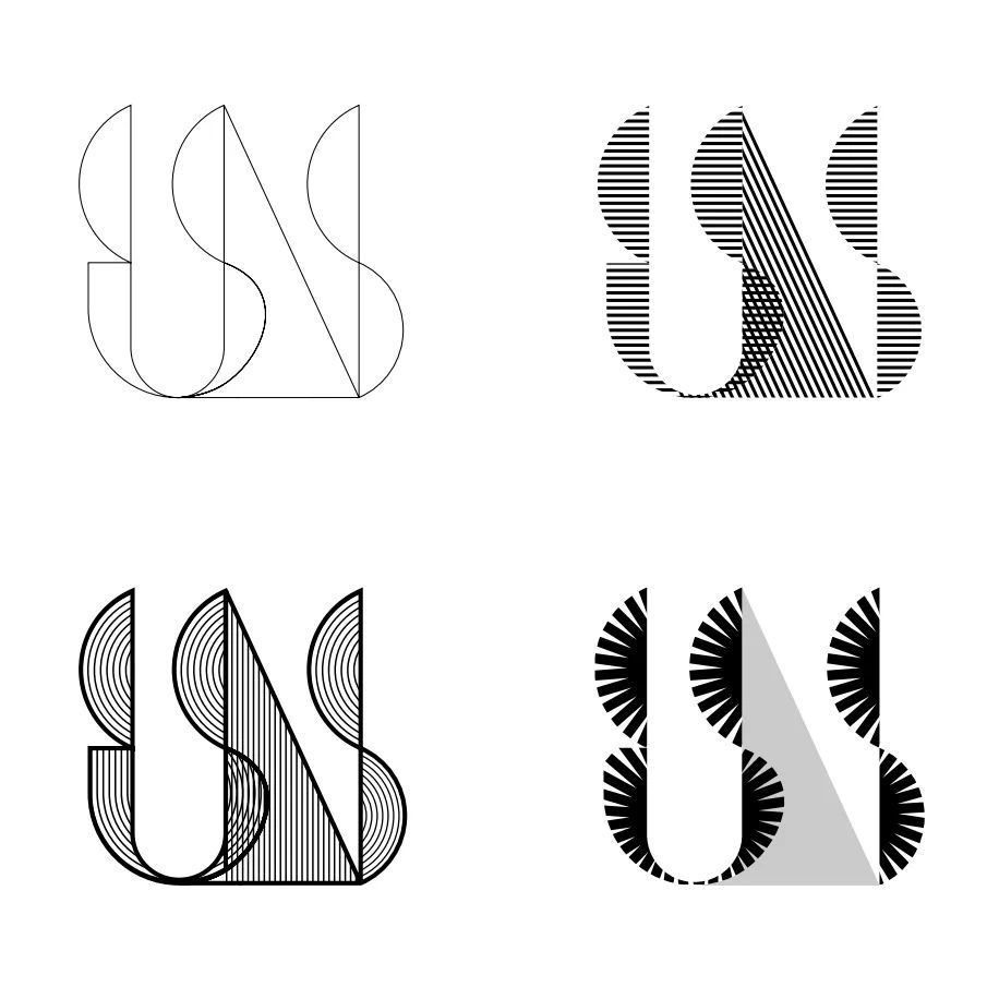 提取logo中的半圆形和三角形,脑洞大开地自由组合,要啥有啥.