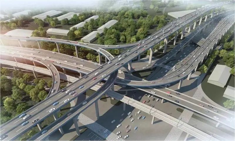 六层交叉互通,军工路立交桥加快施工中,快速路距通车又近一步