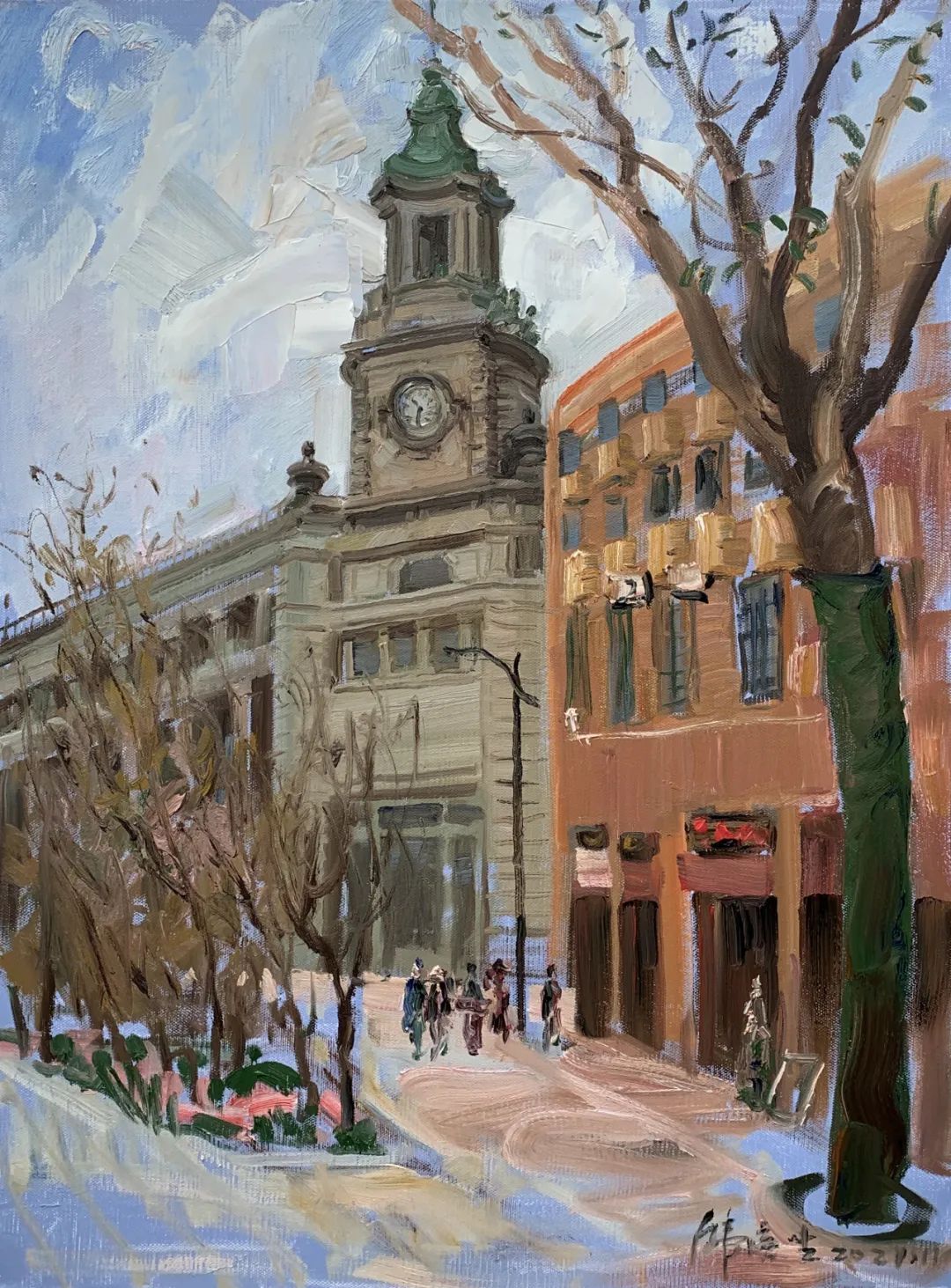 "这次参观学习写生,使这些历史上熠熠生辉的大厦,里弄,左翼联盟作家的