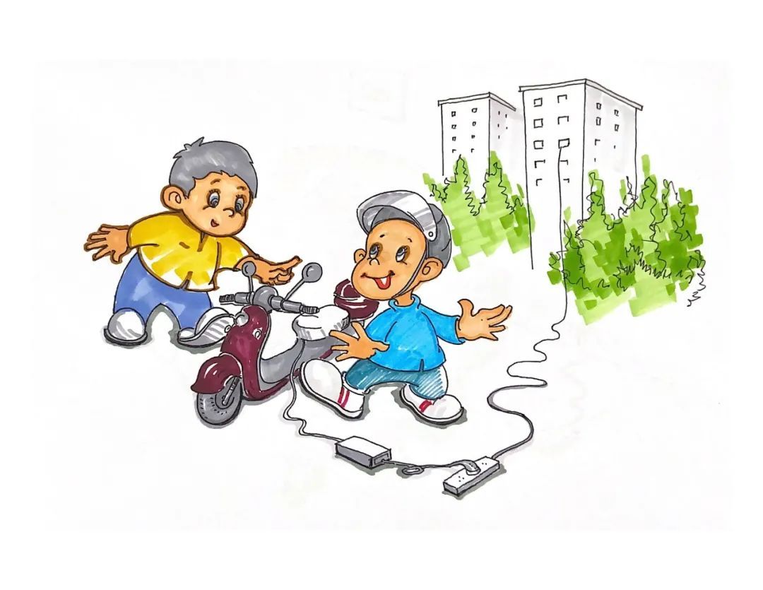 上海普陀推出原创漫画,为你解读电动自行车充电小知识!