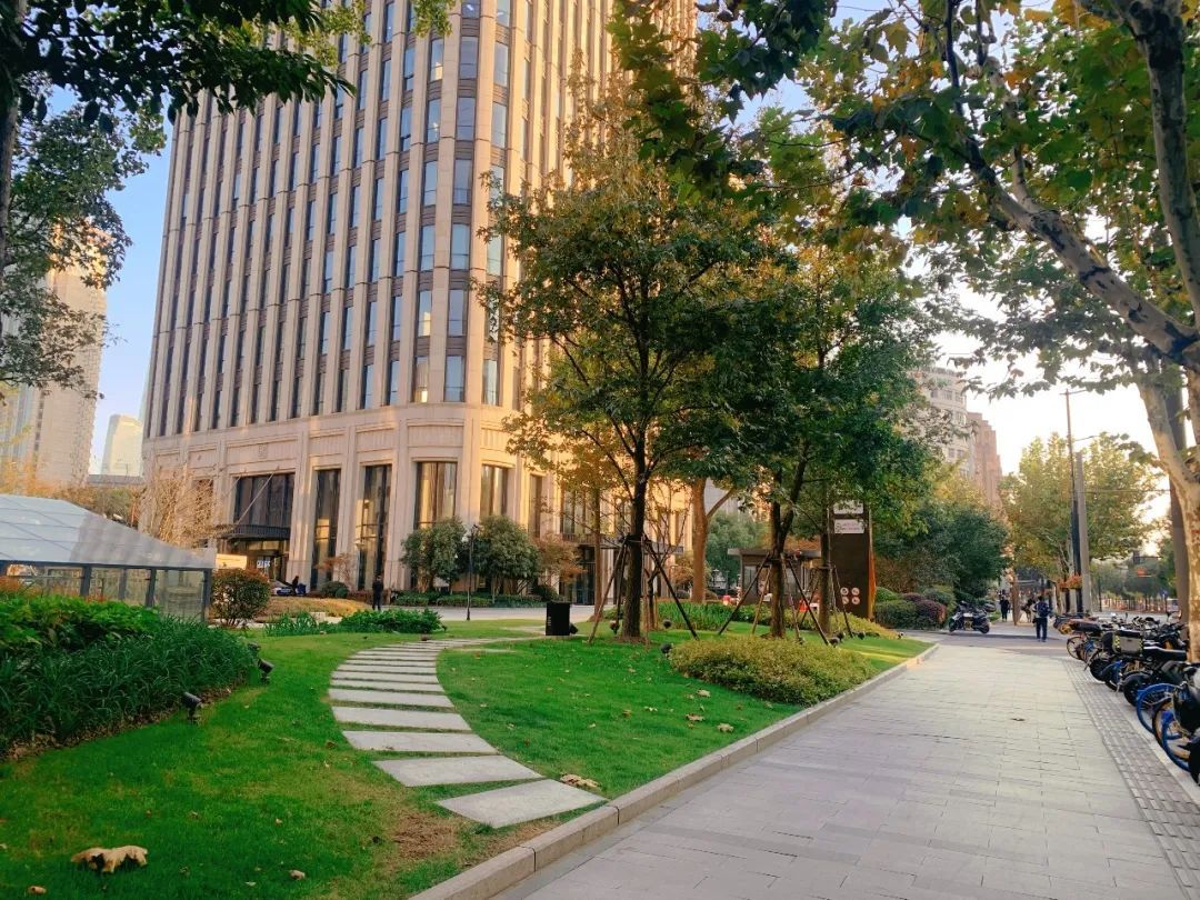 打开封闭边界,变街心花园.城投大厦附属绿地开放共享