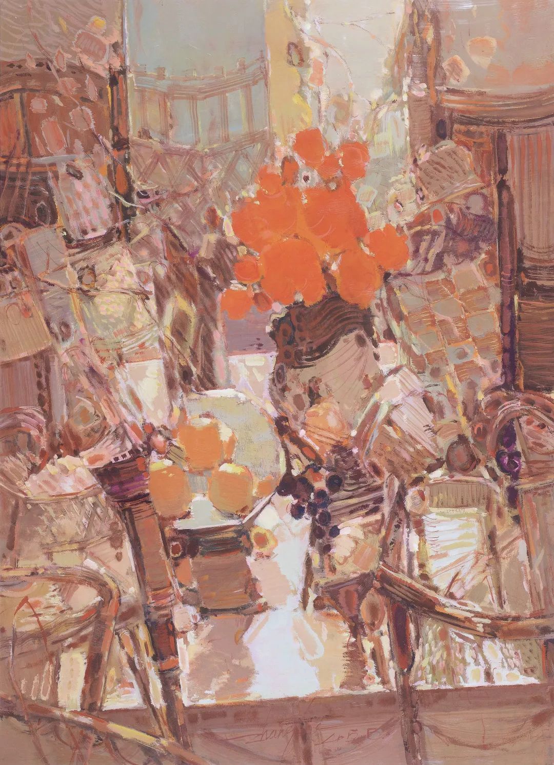 张磊《余音》  109×79cm 水彩画  沈柔坚艺术基金奖