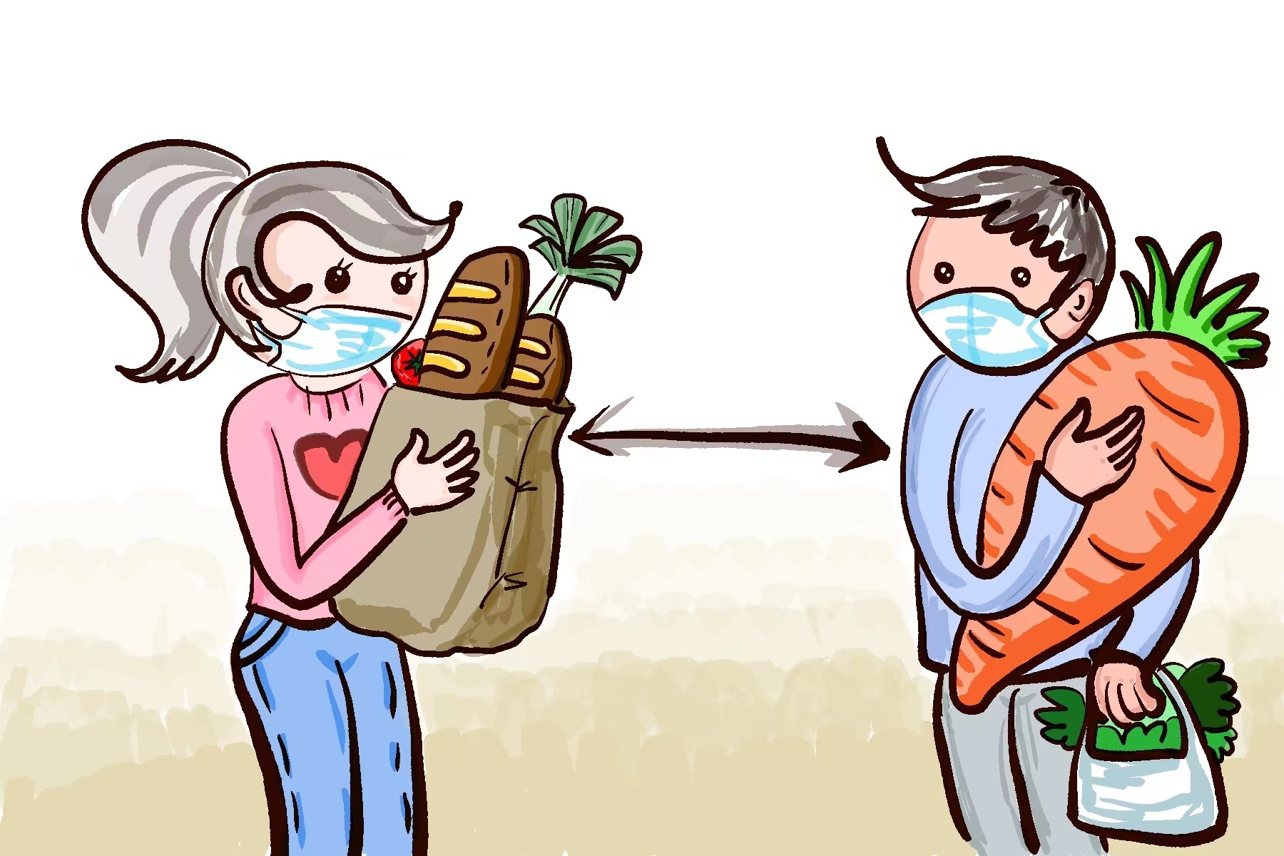 如果实在有特殊情况需要外出,请保持社交距离;不攀谈不寒暄不聚众,再