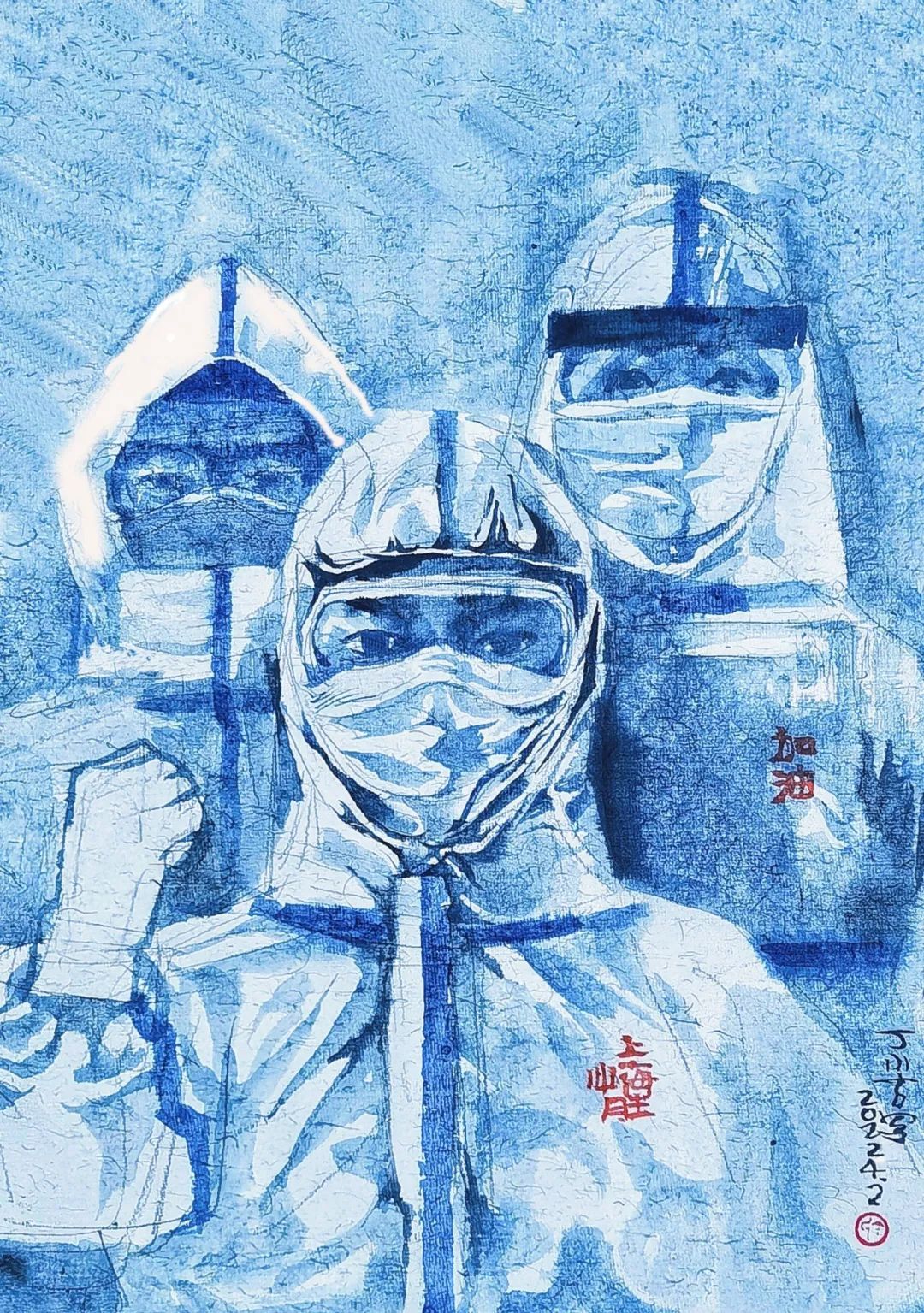 艺起前行国际护士节用画笔致敬战疫天使