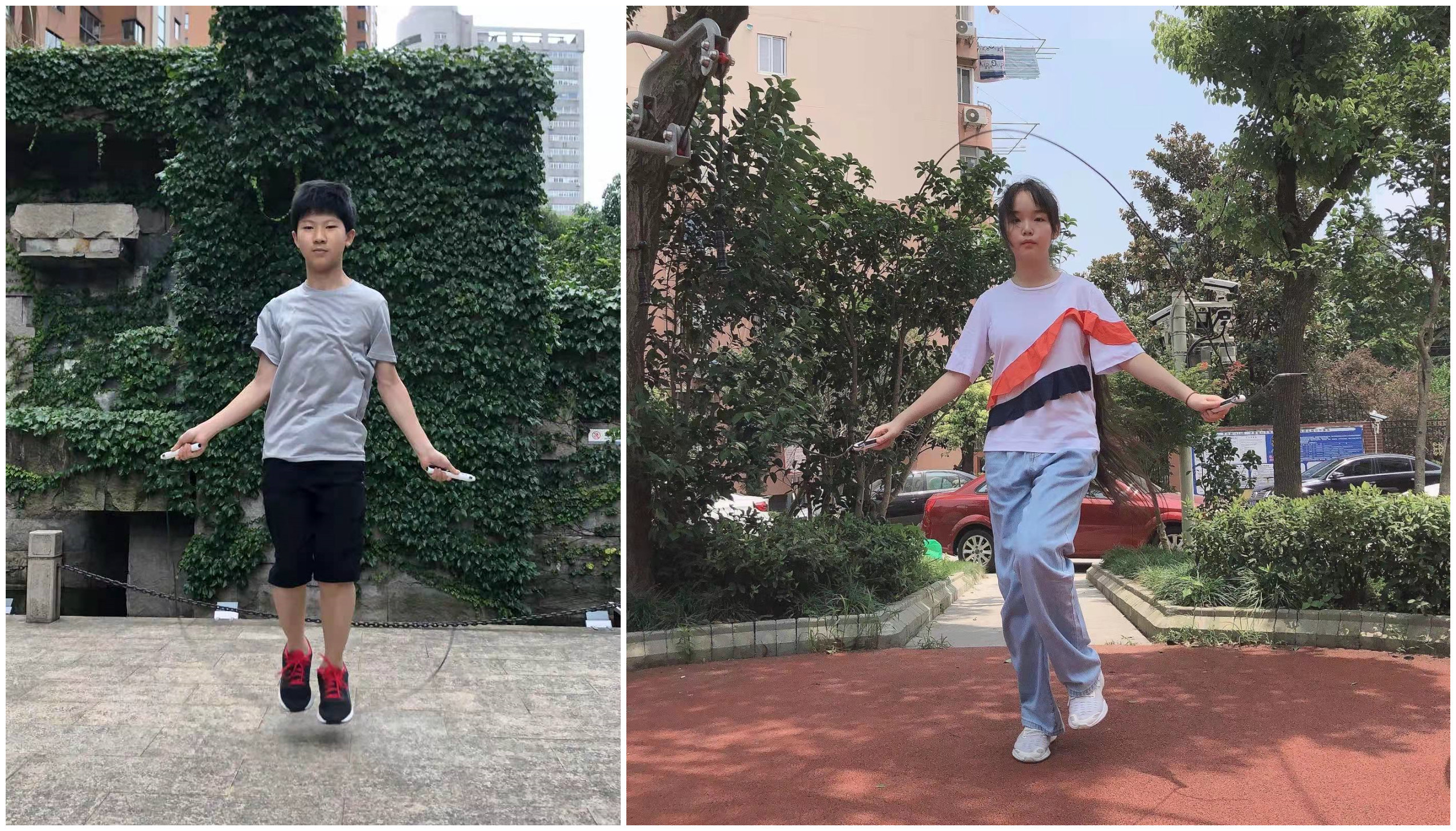 暑期四区中小学生相聚云端开展跳绳挑战赛
