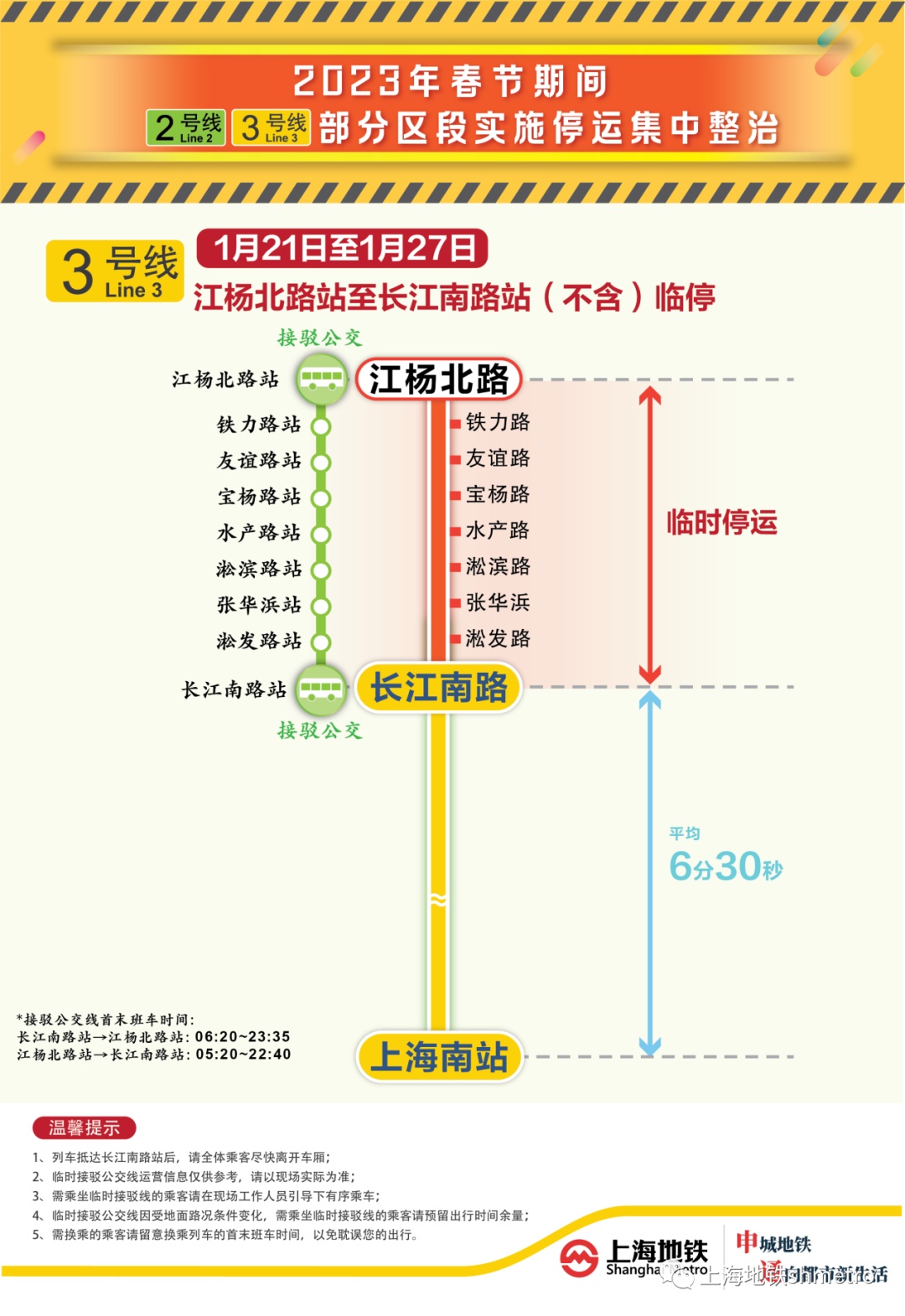 1月26起,部分地铁线路将开行多头班车,其中,1,3,4号线上海火车站站