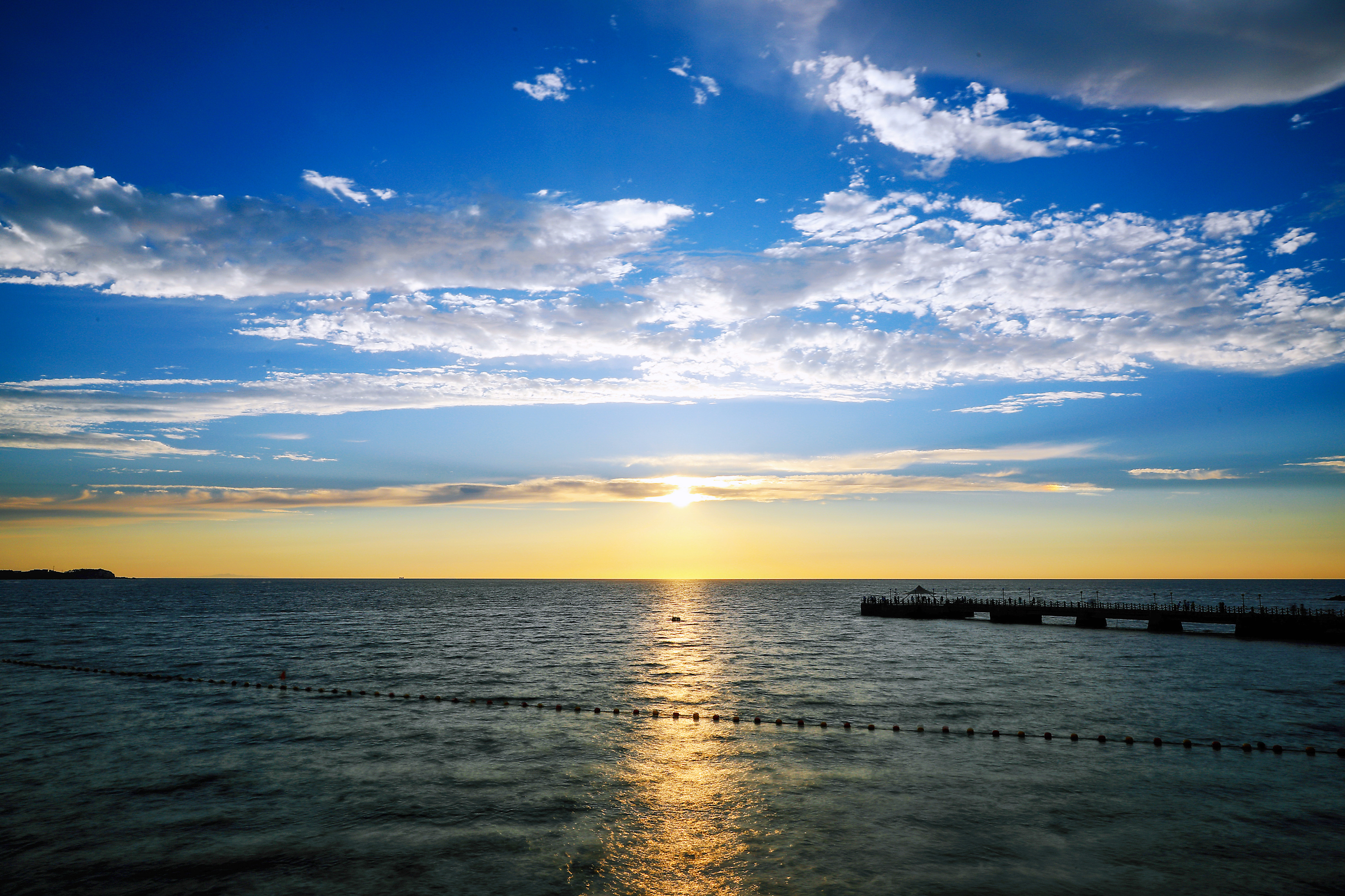 晴空万里海景图片图片