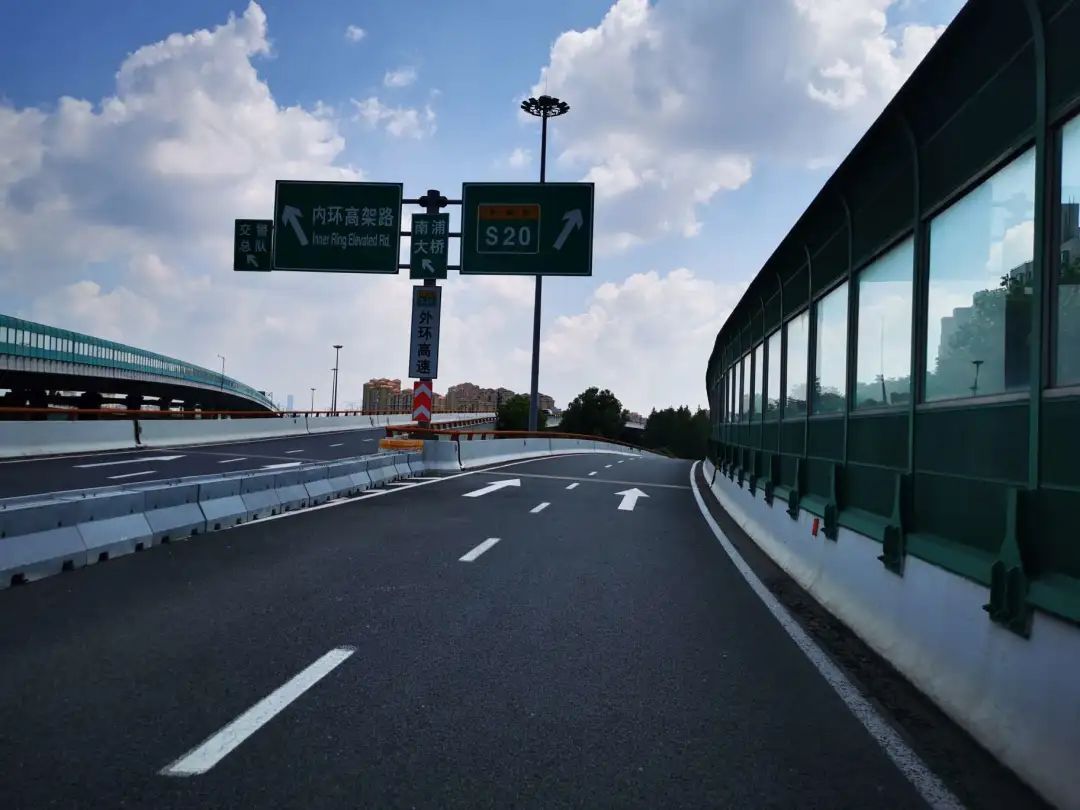 浦东这2条匝道开放交通杨高南路中环立交节点改建工程全部建成