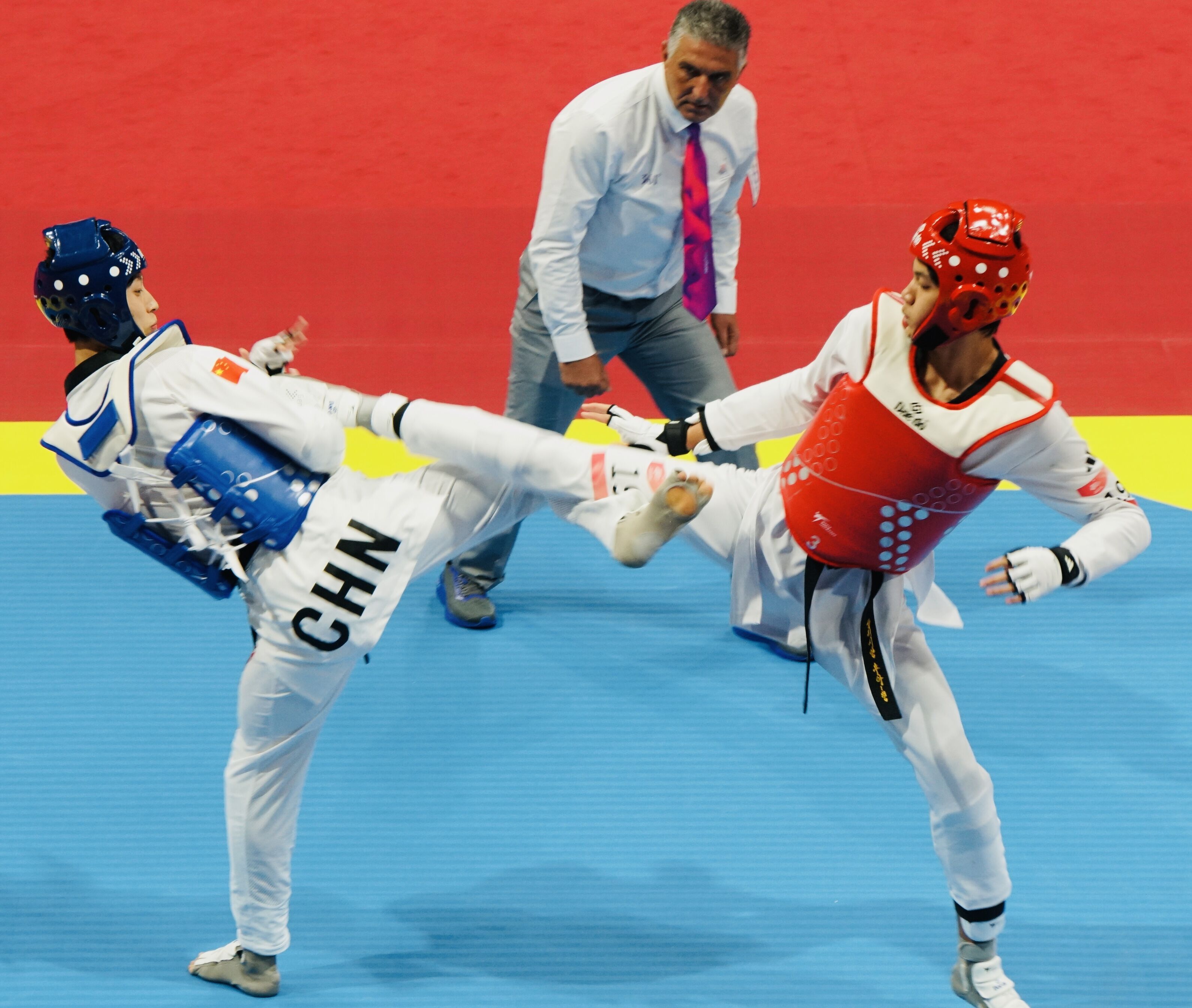 山东运动员梁育帅摘得亚运会跆拳道男子63公斤级铜牌