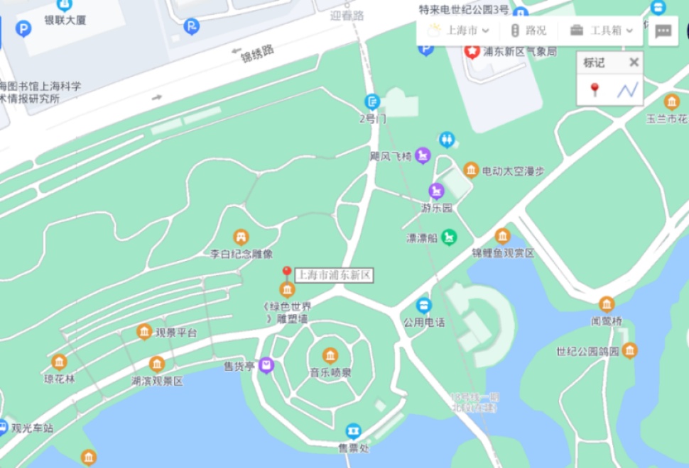 杨浦公园地图图片