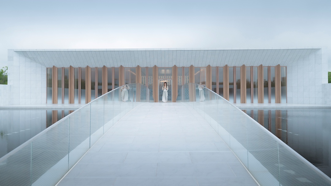 因而言子书院建筑的体量和空间序列是围绕森林植被地势铺开设计