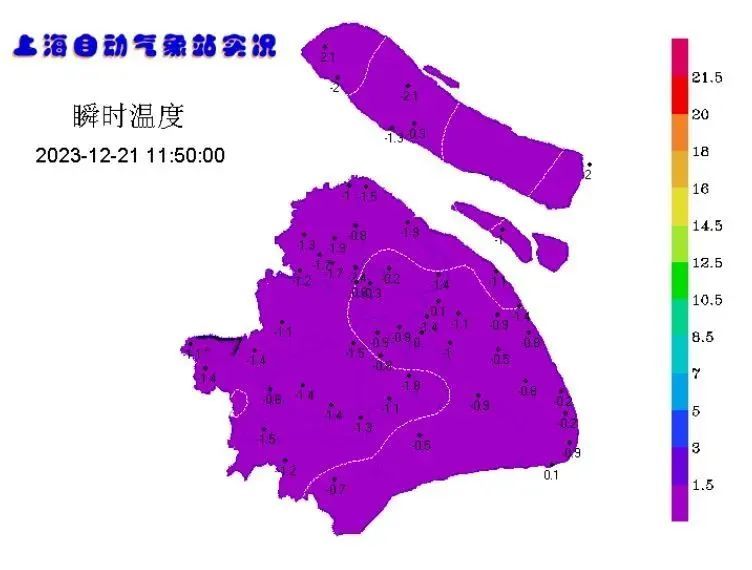 气温图都冻紫了!今天市区最低温零下4度,周末还能出门吗?