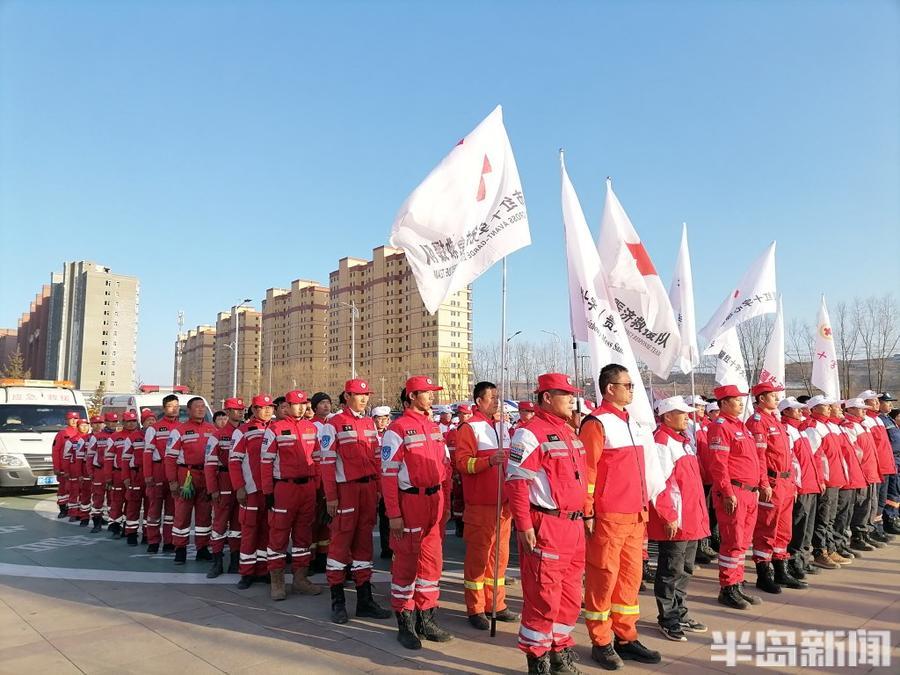 搭建帳篷360頂防疫消殺4600㎡青島紅十字搜救隊完成甘肅賑災救援行動