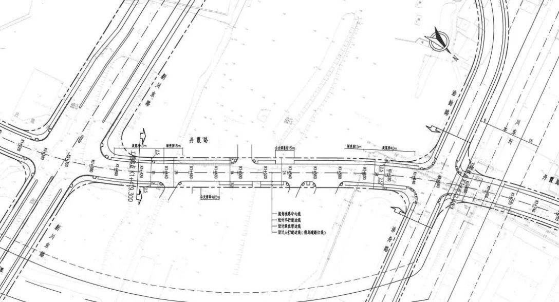 平面示意圖主要經濟指標表道路紅線寬度24米,路線全長253.