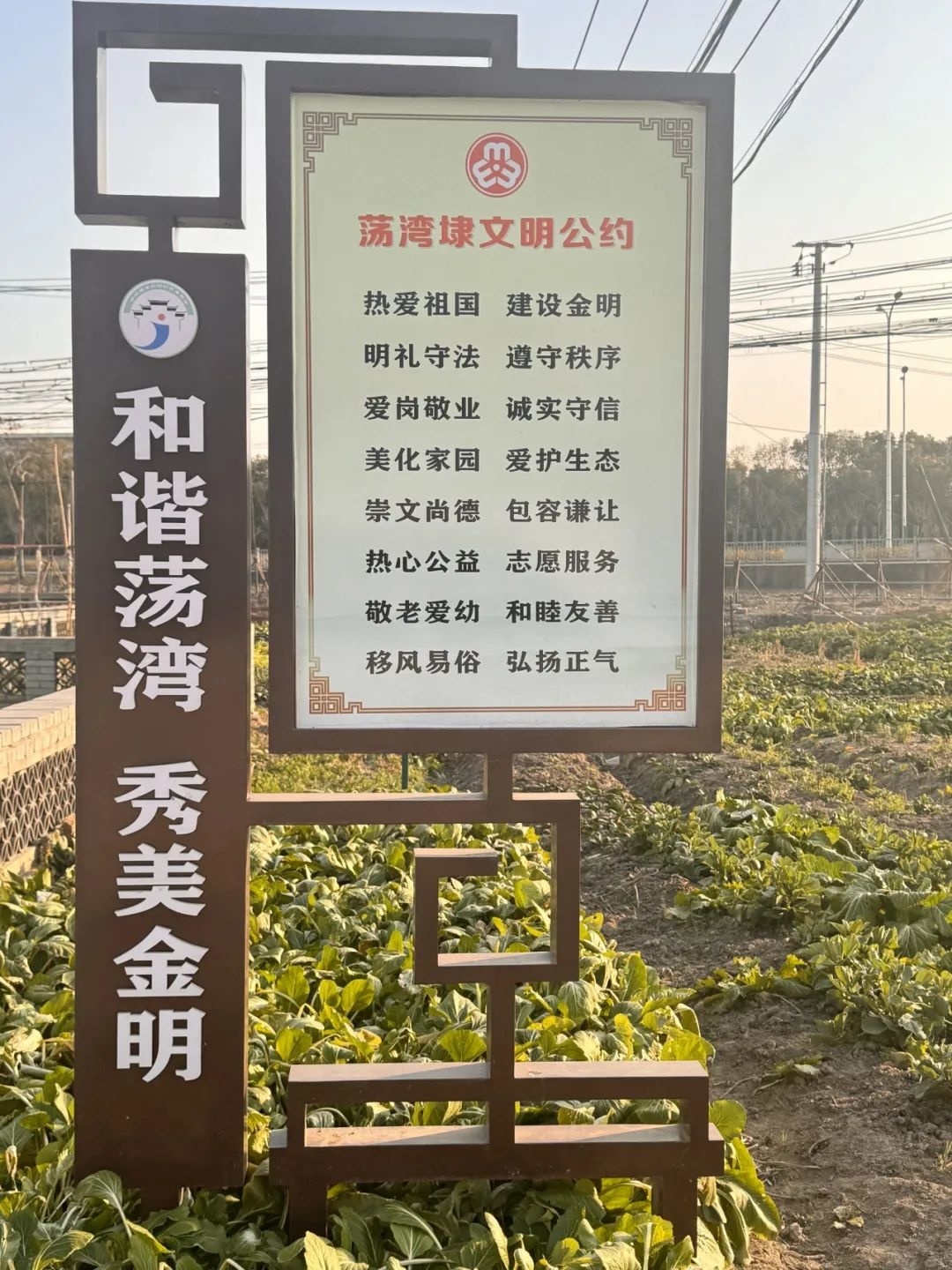 "讲究卫生,整洁家园,村庄环境,人人保护.
