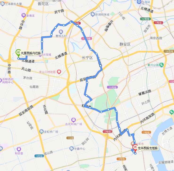 上海20路公交车路线图图片