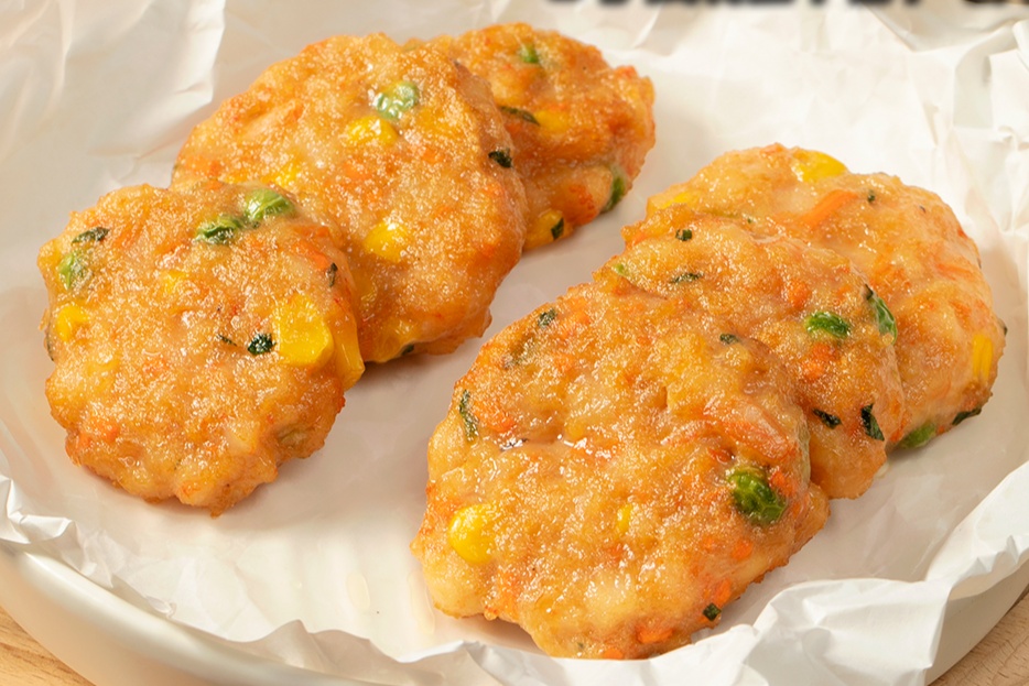 美食厨房时蔬鲜虾饼