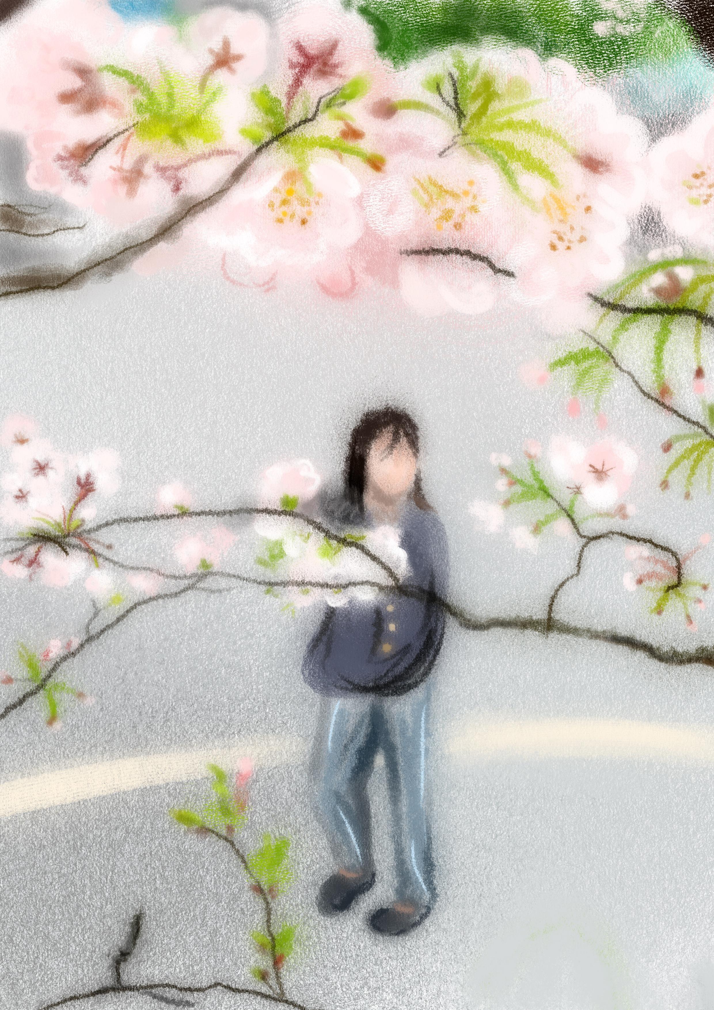 边拍边画丨在最美的车站和樱花来场浪漫的约会