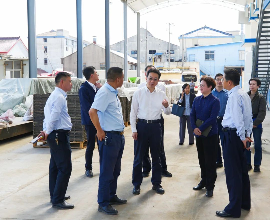 座谈会前,王益群走访调研上海奉联农产品产销专业合作社,洪西村,分别