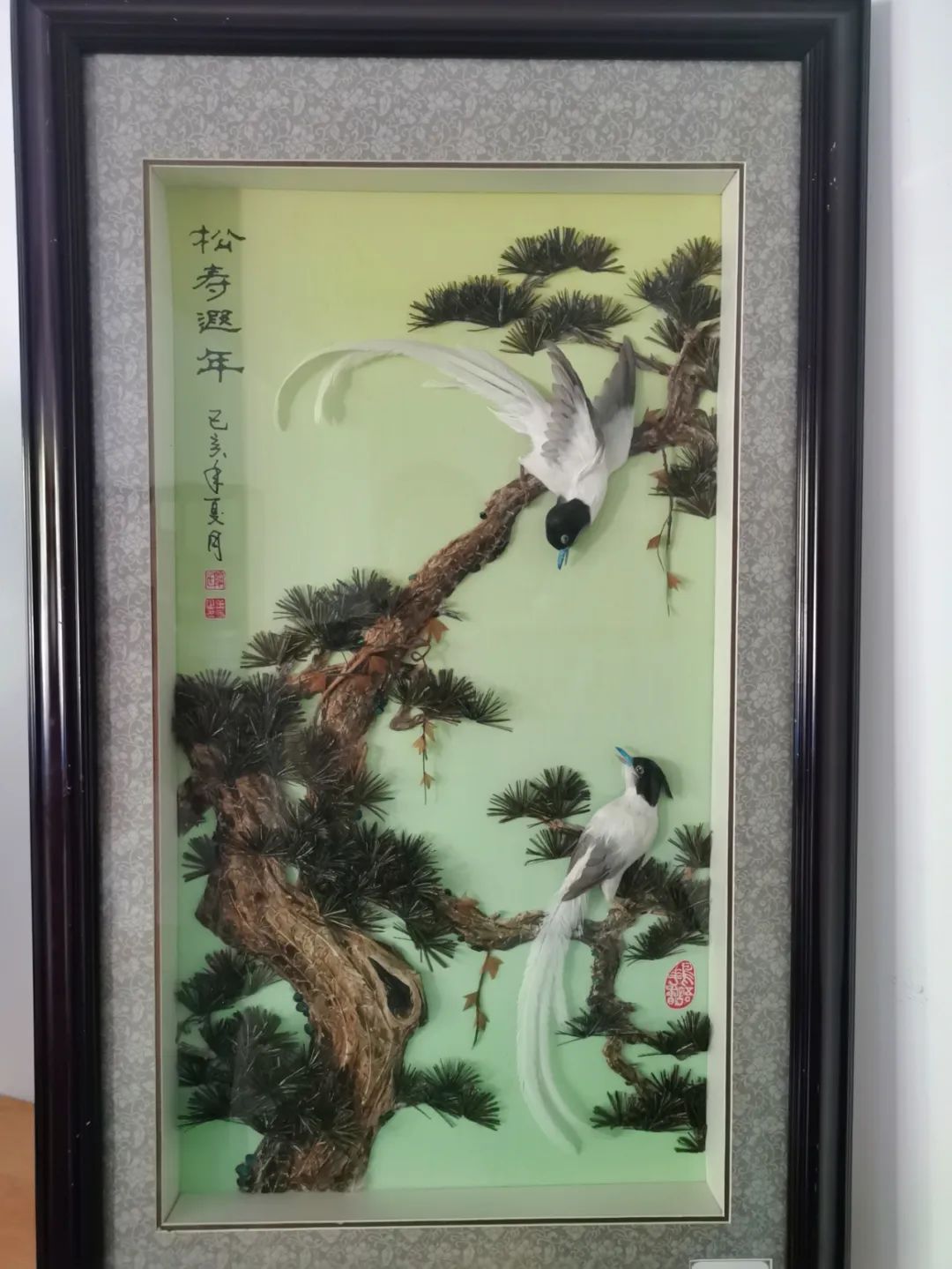 羽毛手工作品幼儿园_方松街道社区学校_羽毛画课程