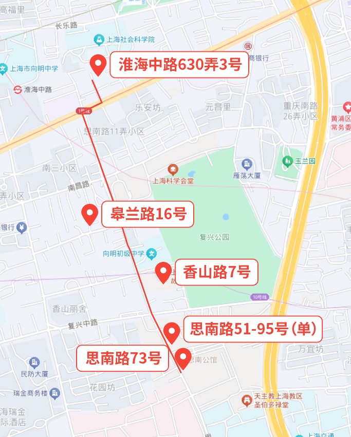 上海思南路地图图片